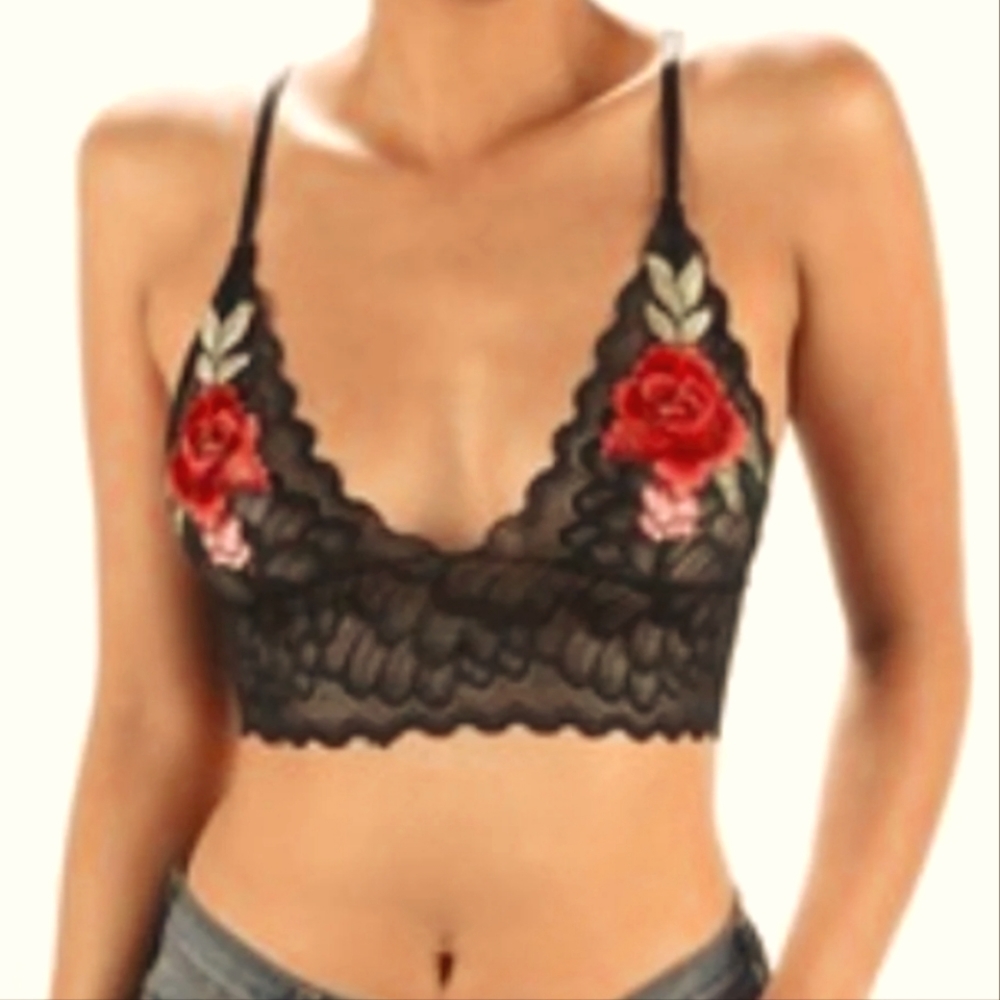 Black lace bralette